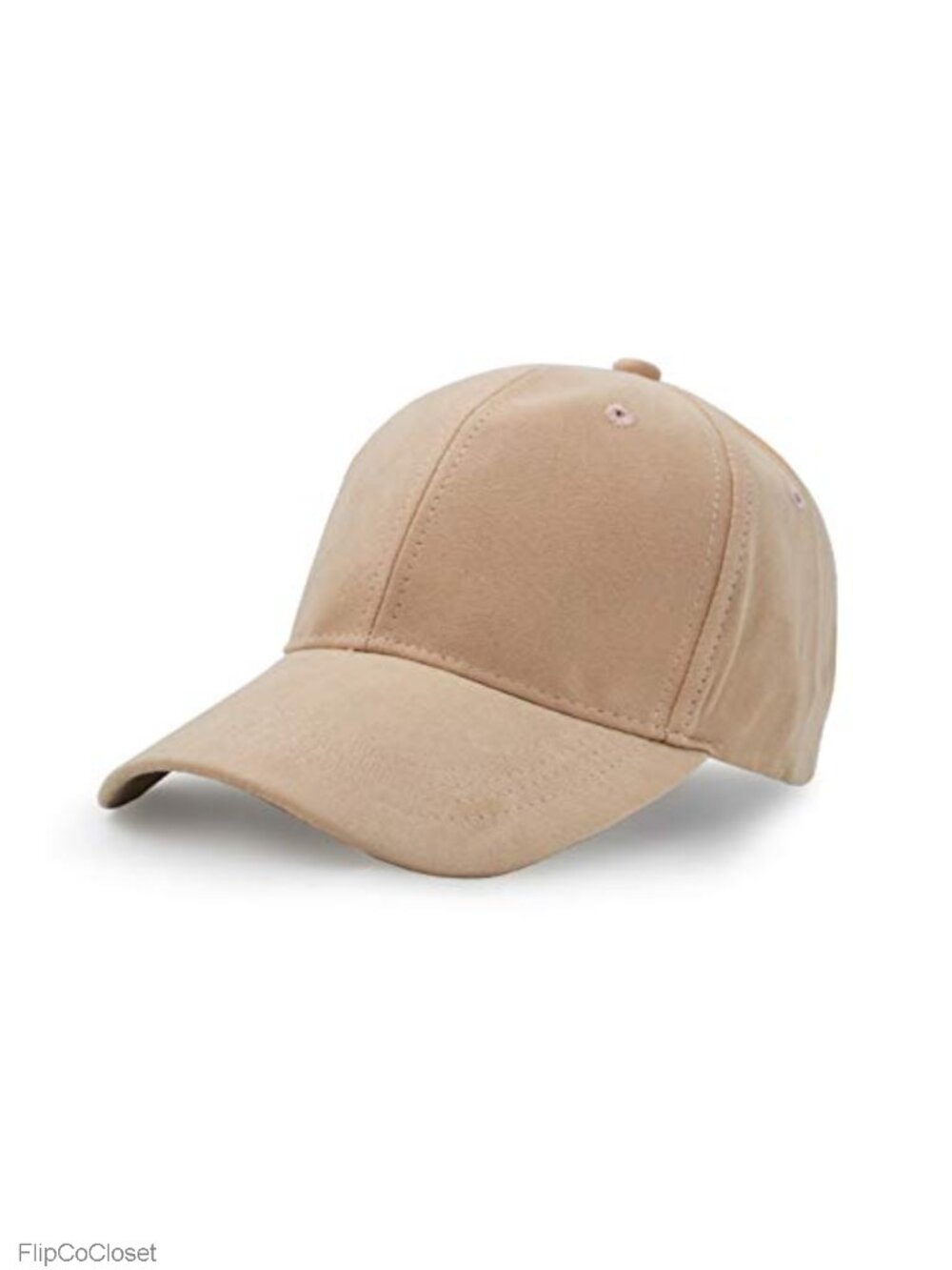 Faux Suede Leather Adjustable Baseball Cap Unisex Classic Plain Hat